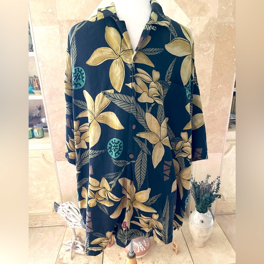 Tommy Bahama Shirt Mens XXXL Ohana Tropics 100% Silk Camp Tiki 56” XXXL